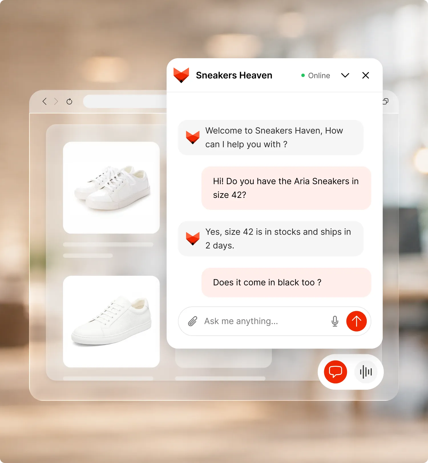 Fellix answers product and shipping questions before checkout, handles order status and re